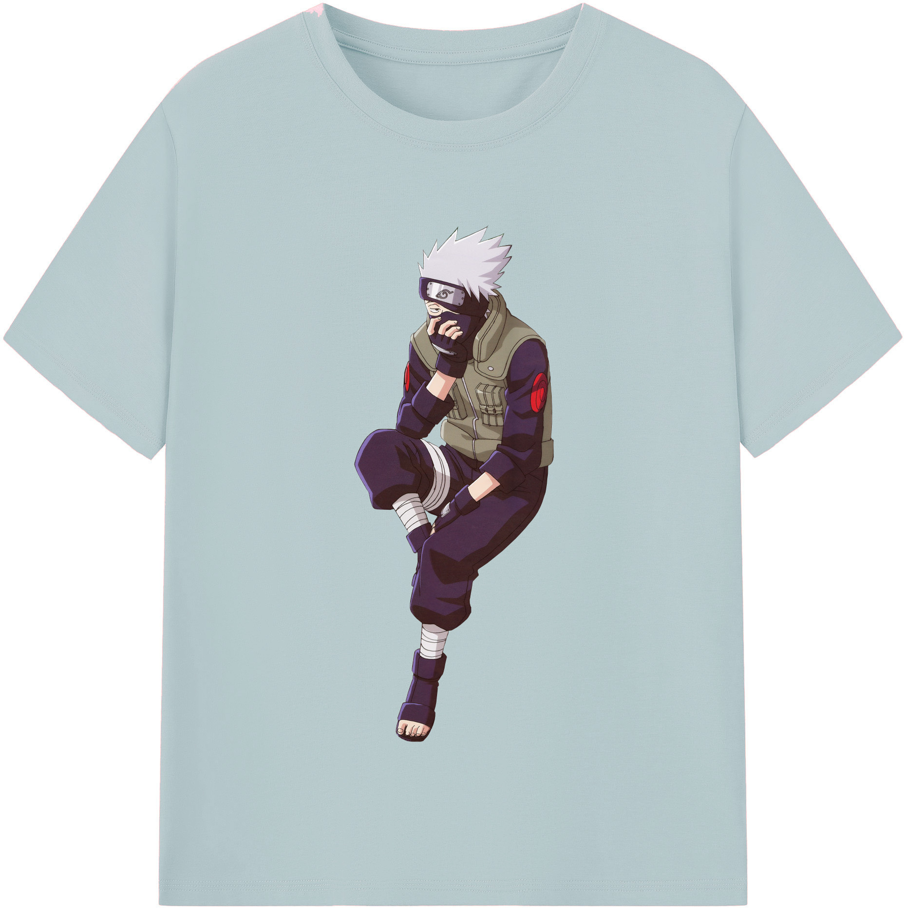 NARUTO -ナルト- はたけ カカシ Hatake Kakashi 綿100％半袖Tシャツ（フロントプリント）